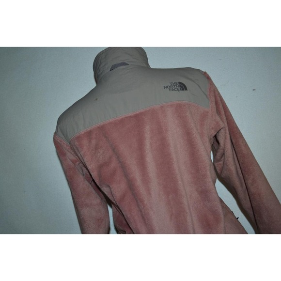 29877 The North Face Plush Fleece Jacket Full Zip Pink Gray Size Large Girls - Picture 8 of 10